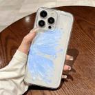 For iPhone 11 Pro Max Butterfly Pattern Transparent TPU Phone Case(Blue) - 3