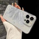 For iPhone 12 Butterfly Pattern Transparent TPU Phone Case(Silver) - 2