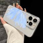 For iPhone XR Butterfly Pattern Transparent TPU Phone Case(Blue) - 2