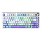 AULA F75 80 Keys Wired/2.4G/Bluetooth Three Model Customized RGB Mechanical Keyboard(White Blue Purple) - 1