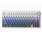 AULA F75 80 Keys Wired/2.4G/Bluetooth Three Model Customized RGB Mechanical Keyboard(Side Engraved Purple) - 1