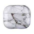 For AirPods 4 Marble Pattern TPU Earphones Protective Case(Grey White S03) - 1