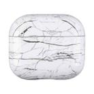 For AirPods 4 Marble Pattern TPU Earphones Protective Case(White S01) - 1