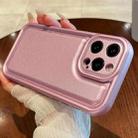 For iPhone 15 Pro Max Leather Texture TPU Phone Case(Pink) - 1