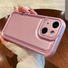 For iPhone 15 Plus Leather Texture TPU Phone Case(Pink) - 1