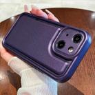 For iPhone 14 Plus Leather Texture TPU Phone Case(Purple) - 1