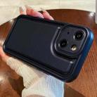 For iPhone 14 Plus Leather Texture TPU Phone Case(Dark Blue) - 1