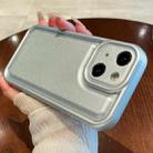 For iPhone 13 Leather Texture TPU Phone Case(Silver) - 1