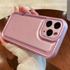 For iPhone 11 Pro Max Leather Texture TPU Phone Case(Pink) - 1