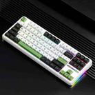 AULA F87 87 Keys Wired/2.4G/Bluetooth Three Model Customized RGB Mechanical Keyboard(White Black Green) - 1