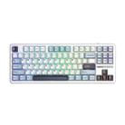 AULA F87 87 Keys Wired/2.4G/Bluetooth Three Model Customized RGB Mechanical Keyboard(Glacier Blue) - 1