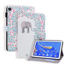 Huawei MatePad 10.8 Coloured Drawing Horizontal Flip Leather Case with Holder & Card Slot & Photo Frame & Sleep/Wake-up Function(Elephant and Flowers) - 1