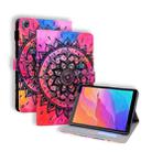 Huawei MatePad T 8 Coloured Drawing Horizontal Flip Leather Case with Holder & Card Slot & Photo Frame(Mandala) - 1