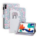 Huawei MatePad 10.4 Coloured Drawing Horizontal Flip Leather Case with Holder & Card Slot & Photo Frame & Sleep/Wake-up Function(Elephant and Flowers) - 1