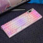 AULA F98 Pro 99 Keys Wired/2.4G/Bluetooth Three Model RGB Mechanical Keyboard, Shaft:Ice Crystal Shaft(Transparent Pink) - 1