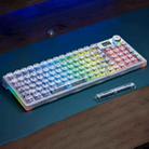 AULA F98 Pro 99 Keys Wired/2.4G/Bluetooth Three Model RGB Mechanical Keyboard, Shaft:Ice Crystal Shaft(Transparent White) - 1