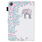 Huawei Honor Waterplay / C5 8 inch 2020 Coloured Drawing Horizontal Flip Leather Case with Holder & Card Slot & Photo Frame(Elephant and Flowers) - 3