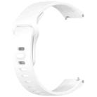 For Redmi Watch 5 Active Solid Color Reverse Buckle Silicone Watch Band(White) - 3