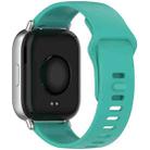 For Redmi Watch 5 Active Solid Color Reverse Buckle Silicone Watch Band(Mint Green) - 2