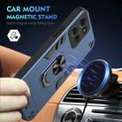 For Motorola Moto G75 Shockproof Metal Ring Holder Phone Case(Blue) - 2