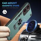 For Motorola Moto G05 Shockproof Metal Ring Holder Phone Case(Green) - 2