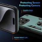 For Motorola Moto G15 Shockproof Metal Ring Holder Phone Case(Green) - 3