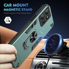 For Motorola Moto G Power 2025 Shockproof Metal Ring Holder Phone Case(Green) - 2