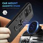 For Motorola Edge 60 Fusion Shockproof Metal Ring Holder Phone Case(Black) - 2