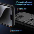 For Motorola Edge 60 Fusion Shockproof Metal Ring Holder Phone Case(Black) - 3