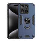 For Motorola Edge 60 Fusion Shockproof Metal Ring Holder Phone Case(Blue) - 1