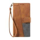 For Samsung Galaxy A17 5G TTUDRCH Embossed Line Splicing Leather Phone Case(Brown) - 2
