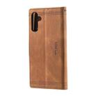 For Samsung Galaxy A17 5G TTUDRCH Embossed Line Splicing Leather Phone Case(Brown) - 4