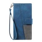 For Samsung Galaxy A17 5G TTUDRCH Embossed Line Splicing Leather Phone Case(Blue) - 2