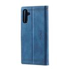 For Samsung Galaxy A17 5G TTUDRCH Embossed Line Splicing Leather Phone Case(Blue) - 4
