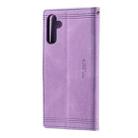 For Samsung Galaxy A17 5G TTUDRCH Embossed Line Splicing Leather Phone Case(Purple) - 4