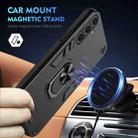 For Samsung Galaxy S25+ 5G Shockproof Metal Ring Holder Phone Case(Black) - 2