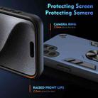 For Samsung Galaxy S25 Ultra 5G Shockproof Metal Ring Holder Phone Case(Blue) - 3