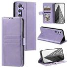 For Samsung Galaxy A36 Simple 6-Card Wallet Leather Phone Case(Purple) - 1