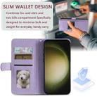 For Samsung Galaxy A36 Simple 6-Card Wallet Leather Phone Case(Purple) - 3