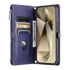 For Samsung Galaxy A17 5G Leather Stitching Multi-card Slot Zipper Phone Case(Blue) - 3