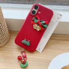 For iPhone 16 Plus Christmas Bells TPU Hybrid PC Phone Case(Red) - 1