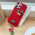 For iPhone 15 Pro Max Christmas Bells TPU Hybrid PC Phone Case(Red) - 1