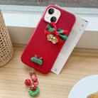 For iPhone 15 Plus Christmas Bells TPU Hybrid PC Phone Case(Red) - 1