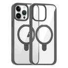 For iPhone 15 Pro High Transparency MagSafe Holder Phone Case(Titanium Gray) - 1