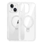 For iPhone 15 High Transparency MagSafe Holder Phone Case(Transparent) - 1