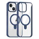 For iPhone 13 High Transparency MagSafe Holder Phone Case(Dark Blue) - 1