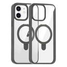 For iPhone 11 High Transparency MagSafe Holder Phone Case(Titanium Gray) - 1