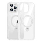 For iPhone 16 Pro Max High Transparency MagSafe Holder Phone Case(Transparent) - 1