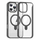 For iPhone 16 Pro High Transparency MagSafe Holder Phone Case(Titanium Gray) - 1