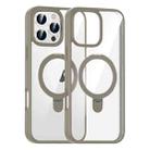 For iPhone 16 Pro High Transparency MagSafe Holder Phone Case(Titanium Gold) - 1